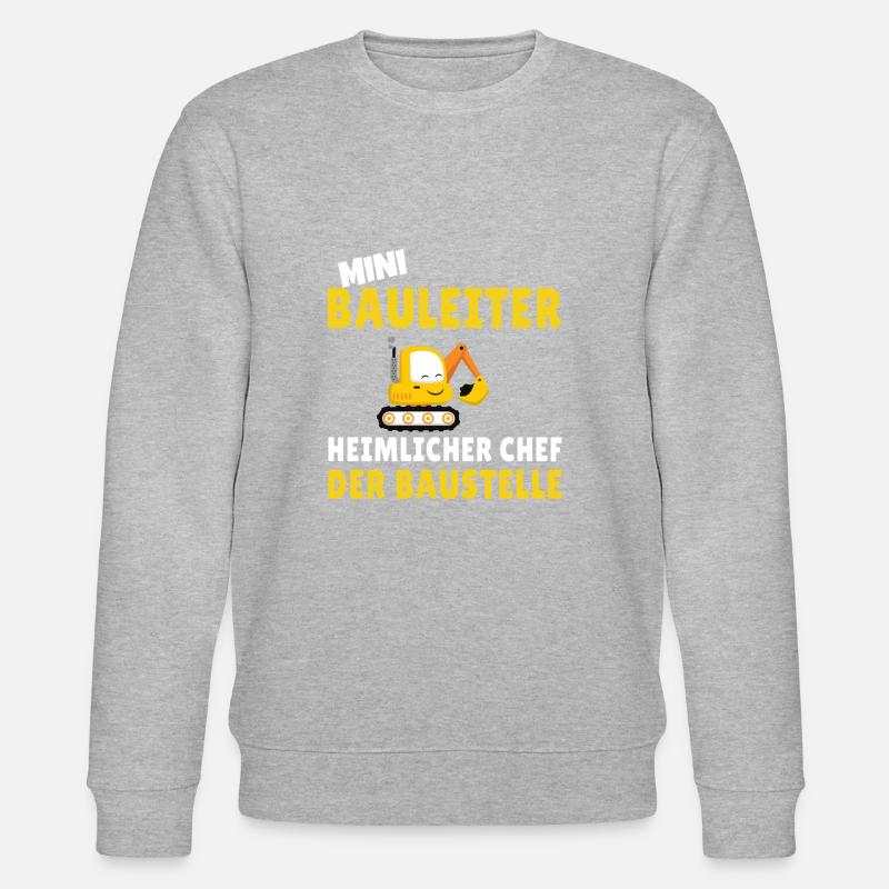 Kinder Bauleiter Bauarbeiter - Bauherr - Stanley/Stella Unisex Bio-Sweatshirt CHANGER  - Grau meliert
