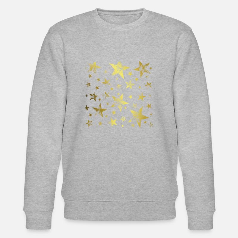 Sterne gold - Stanley/Stella Unisex Bio-Sweatshirt CHANGER  - Grau meliert