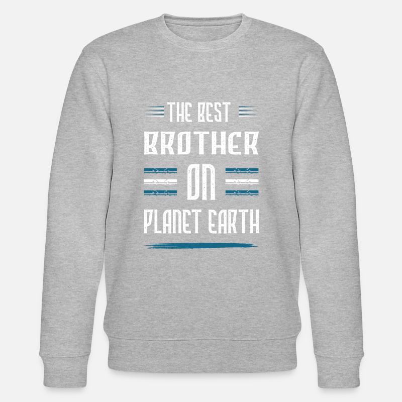 Bester Bruder Spruch - Stanley/Stella Unisex Bio-Sweatshirt CHANGER  - Grau meliert