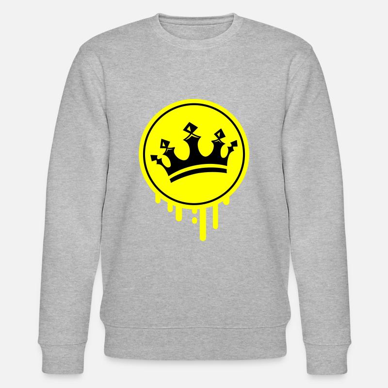 Krone König Symbol - Stanley/Stella Unisex Bio-Sweatshirt CHANGER  - Grau meliert