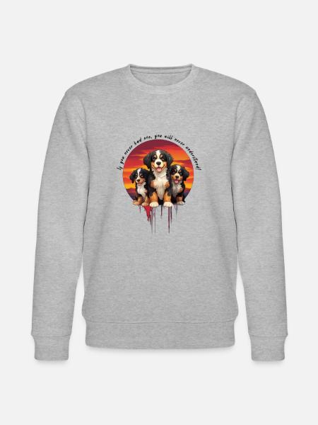 Berner Sennenhund - Stanley/Stella Unisex Bio-Sweatshirt CHANGER - Grau meliert