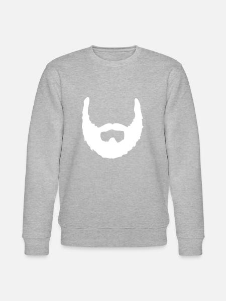 bart beard vollbart baertig schnurrbart - Stanley/Stella Unisex Bio-Sweatshirt CHANGER  - Grau meliert