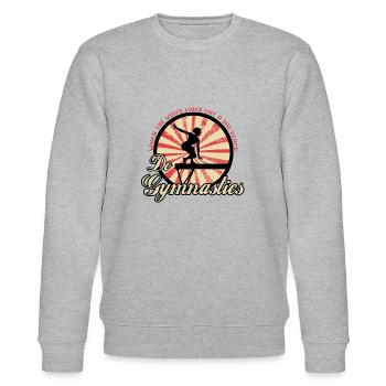 Do Gymnastics Turnen Turnerin schwebebalken - Stanley/Stella Unisex Bio-Sweatshirt CHANGER  - Grau meliert - Vorne - Nik (191cm) & Marisol (170cm)