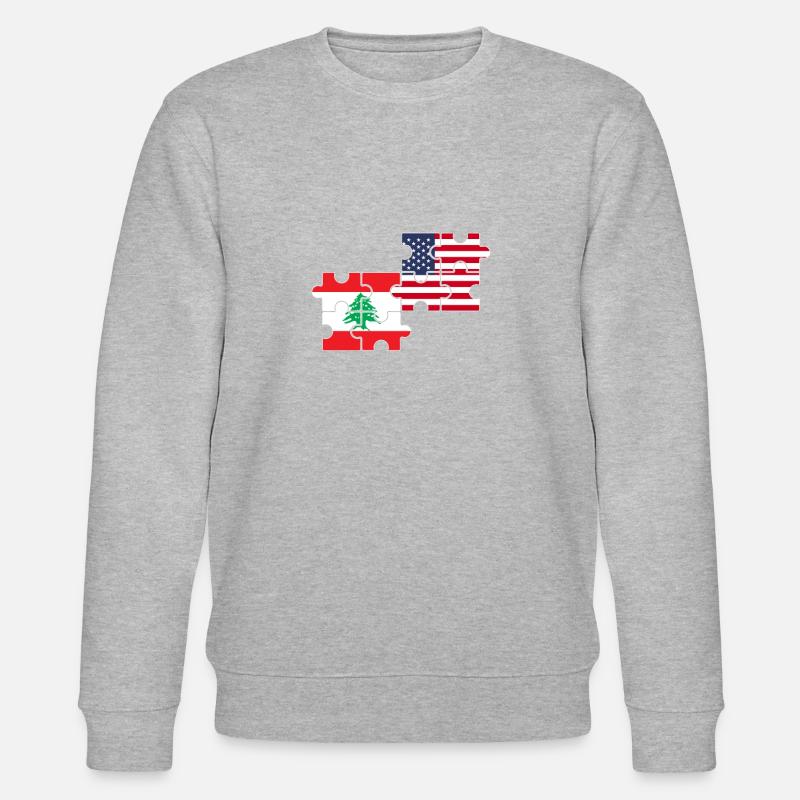 Liban États-Unis Drapeau Américain Libanais - Sweat bio CHANGER Stanley/Stella Unisexe - gris chiné