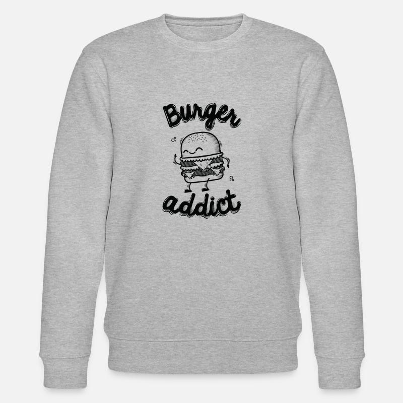 Burger Addict - Stanley/Stella Unisex Bio-Sweatshirt CHANGER  - Grau meliert
