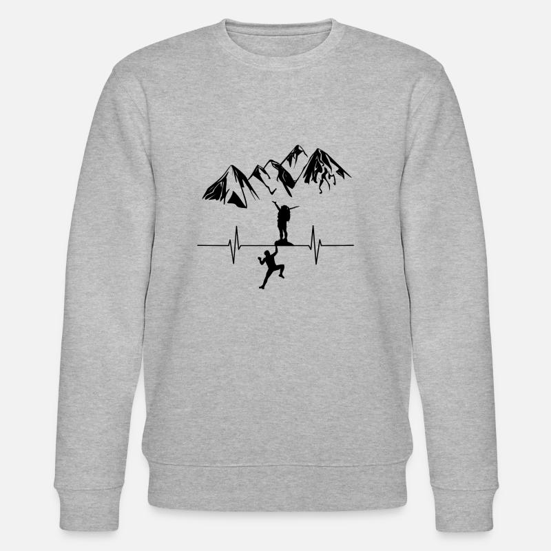 Klettern Paar - Stanley/Stella Unisex Bio-Sweatshirt CHANGER  - Grau meliert