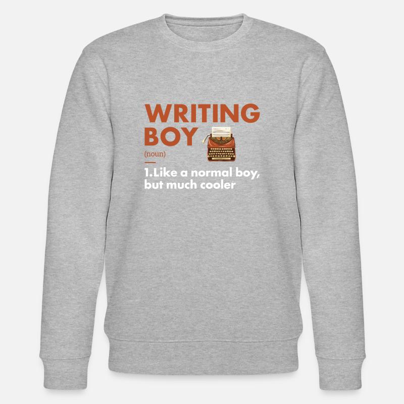Writer Boy Definition Writing - Stanley/Stella Unisex Bio-Sweatshirt CHANGER  - Grau meliert