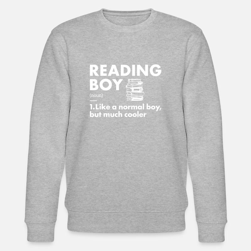 Reader Boy Definition Reading - Stanley/Stella Unisex Bio-Sweatshirt CHANGER - Grau meliert