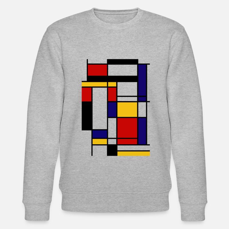 Pattern Mondrian form - Stanley/Stella CHANGER Unisex Organic Sweatshirt - heather grey