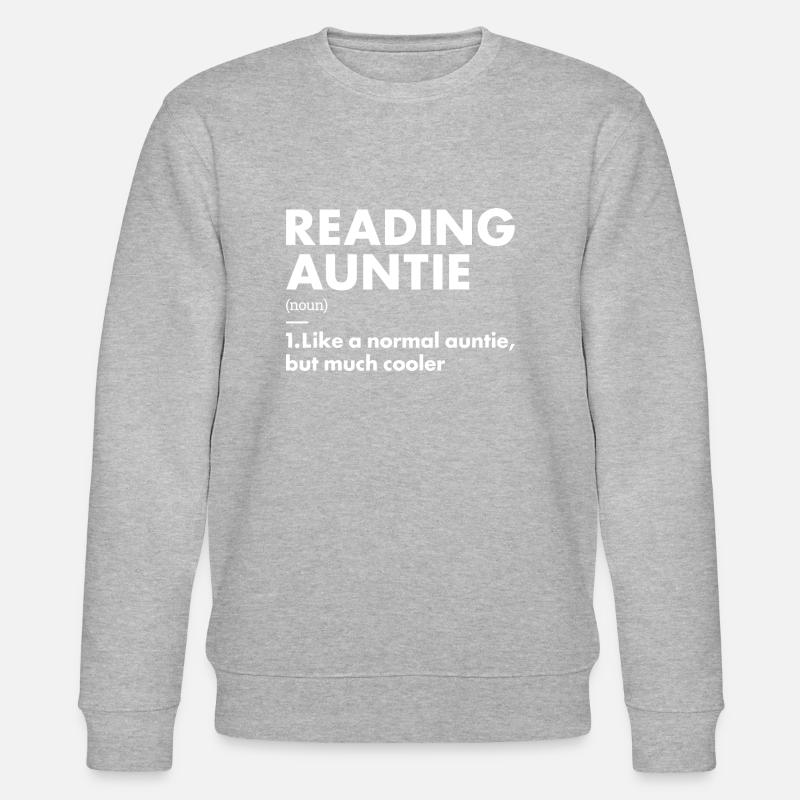 Reader Auntie Definition Reading - Stanley/Stella Unisex Bio-Sweatshirt CHANGER  - Grau meliert