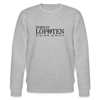 Lofoten Norway Norwegen Norge - Stanley/Stella Unisex Bio-Sweatshirt CHANGER  - Grau meliert - Vorne - Nik (191cm) & Marisol (170cm)