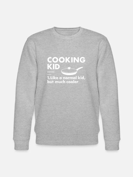 Cook Kid Definition Cooking - Stanley/Stella CHANGER Unisex Organic Sweatshirt - heather grey