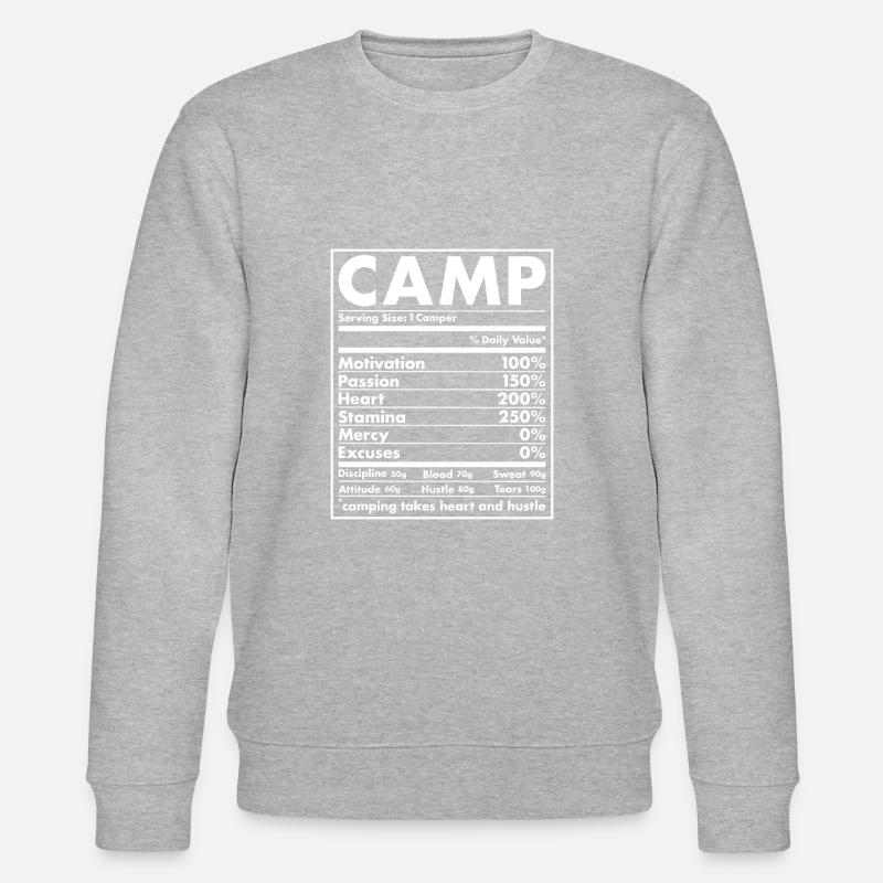 Camper Nutrition Camping - Sweat bio CHANGER Stanley/Stella Unisexe - gris chiné