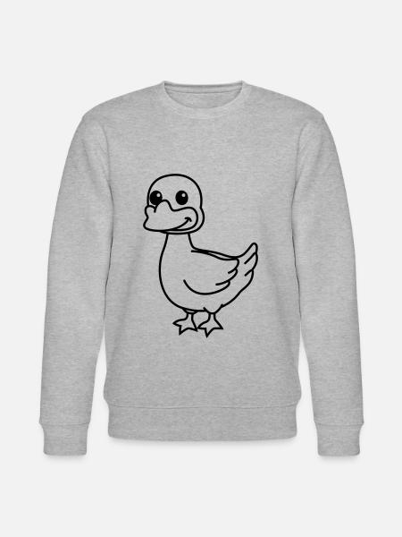 Gans Comic Tier - Stanley/Stella Unisex Bio-Sweatshirt CHANGER  - Grau meliert