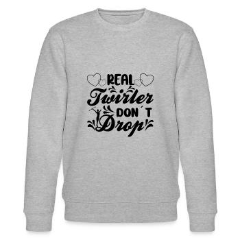 Twirler Majorette Real Twirler Don`t Drop Twirling - Stanley/Stella Unisex Bio-Sweatshirt CHANGER  - Grau meliert - Vorne - Nik (191cm) & Marisol (170cm)