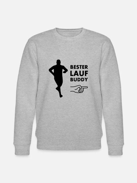 Bester Laufbuddy - Stanley/Stella Unisex Bio-Sweatshirt CHANGER - Grau meliert