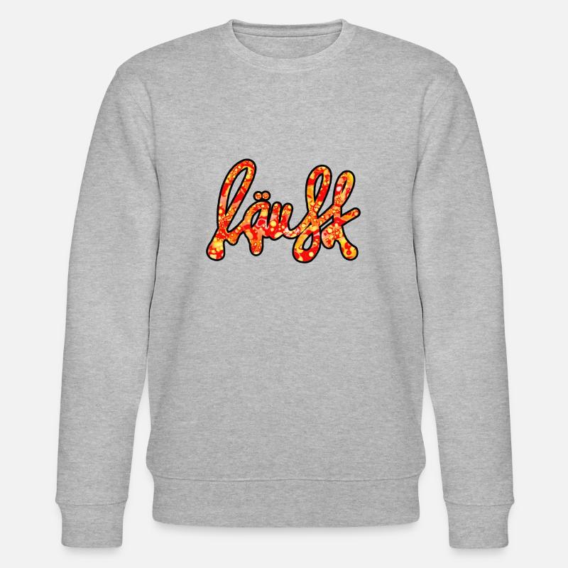 cooler Spruch - läuft - coole Sprüche - Stanley/Stella Unisex Bio-Sweatshirt CHANGER  - Grau meliert