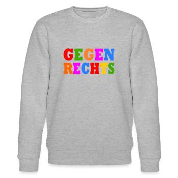 Gegen rechts - Stanley/Stella Unisex Bio-Sweatshirt CHANGER  - Grau meliert - Vorne - Nik (191cm) & Marisol (170cm)