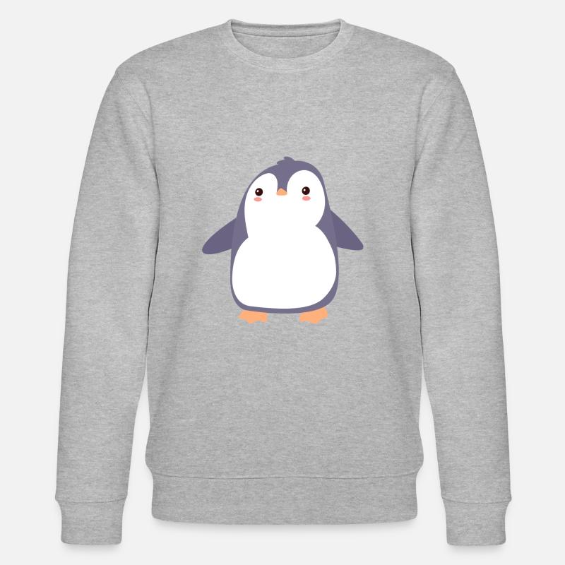 Süßer Pinguin - Stanley/Stella Unisex Bio-Sweatshirt CHANGER  - Grau meliert