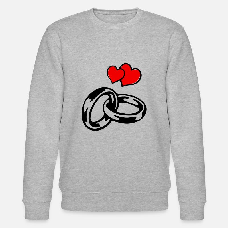 eheringe hearts - Stanley/Stella Unisex Bio-Sweatshirt CHANGER  - Grau meliert