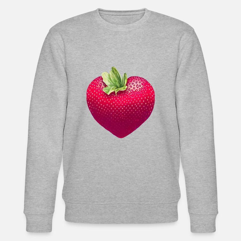 Erdbeere - Stanley/Stella Unisex Bio-Sweatshirt CHANGER  - Grau meliert