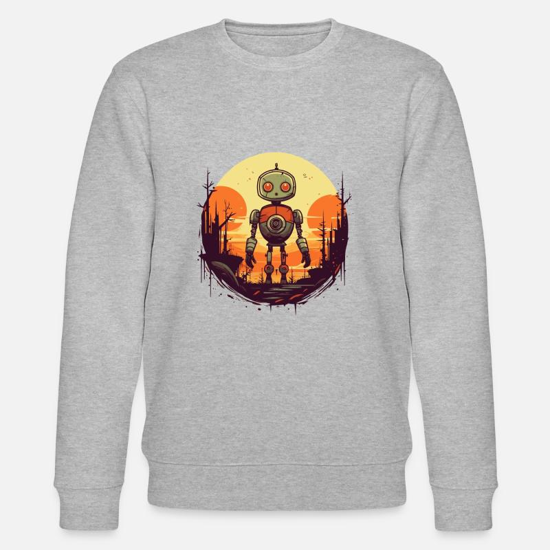 Robot - Stanley/Stella Unisex Bio-Sweatshirt CHANGER  - Grau meliert
