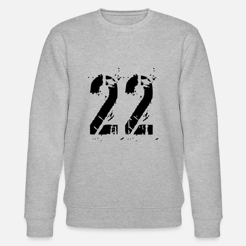 22 Nummer 22 Jahre - Stanley/Stella Unisex Bio-Sweatshirt CHANGER  - Grau meliert