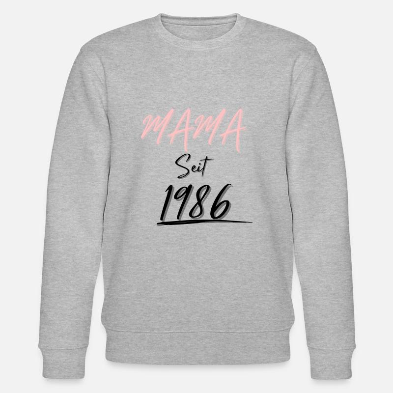 MAMA Seit 1986 - Stanley/Stella Unisex Bio-Sweatshirt CHANGER  - Grau meliert