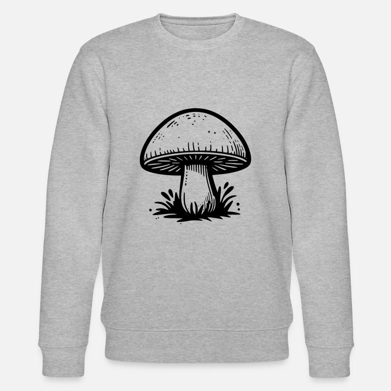 Pilz Champignon - Stanley/Stella Unisex Bio-Sweatshirt CHANGER  - Grau meliert