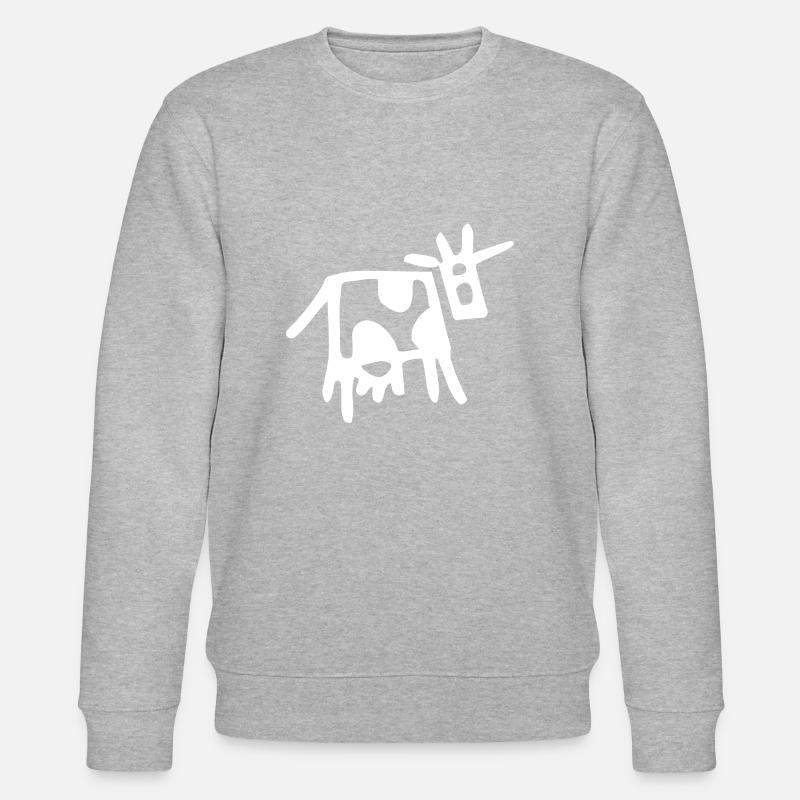 Lustige Kuh - Stanley/Stella Unisex Bio-Sweatshirt CHANGER - Grau meliert