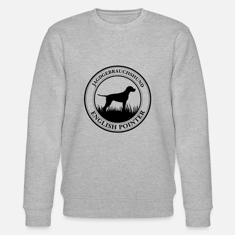 English Pointer Jagdgebrauchshund Hunde Wilsigns - Stanley/Stella Unisex Bio-Sweatshirt CHANGER - Grau meliert