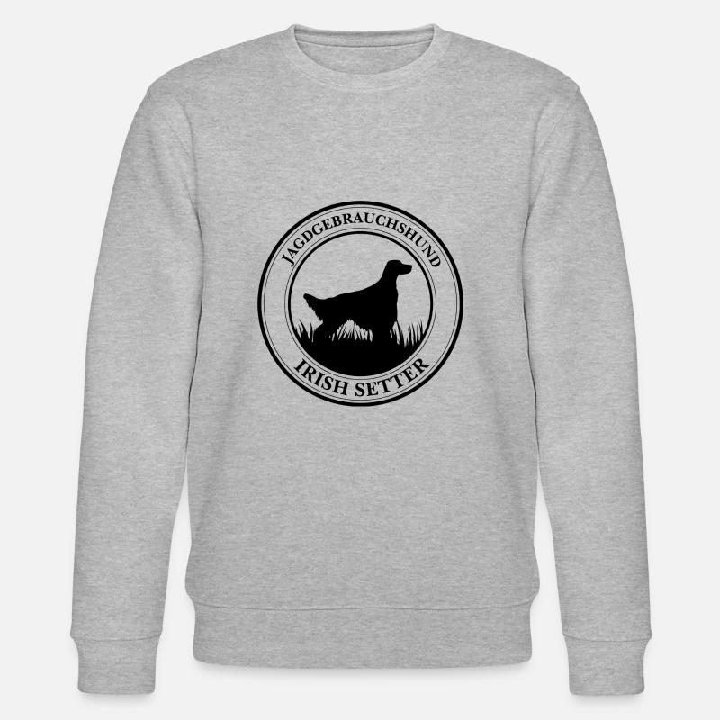 Irish Setter Jagdgebrauchshund Jagdhunde Wilsigns - Stanley/Stella Unisex Bio-Sweatshirt CHANGER  - Grau meliert