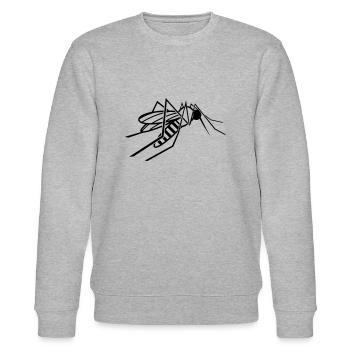 Cadeau moustique moustique lance moustique - Sweat bio CHANGER Stanley/Stella Unisexe - gris chiné - Devant - Nik (191cm) & Marisol (170cm)