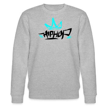 Graffiti Tag HipHop King 01 2C - Stanley/Stella Unisex Bio-Sweatshirt CHANGER  - Grau meliert - Vorne - Nik (191cm) & Marisol (170cm)