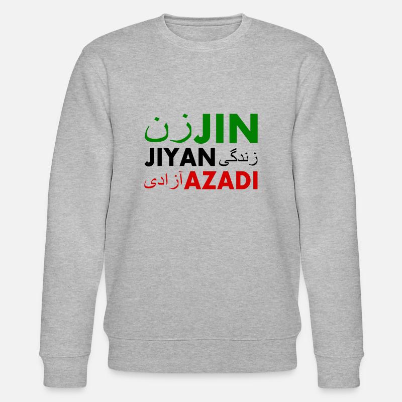 Jin jiyan azadi زن زندگی آزادی - Stanley/Stella Unisex Bio-Sweatshirt CHANGER  - Grau meliert
