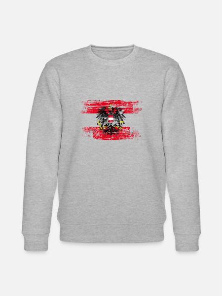 Austria Austria flag flag eagle - Stanley/Stella CHANGER Unisex Organic Sweatshirt - heather grey