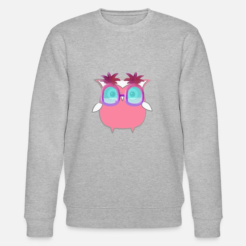 Eule, Comic,pink,Sonnenbrllle, Ananas,sommer - Stanley/Stella Unisex Bio-Sweatshirt CHANGER  - Grau meliert