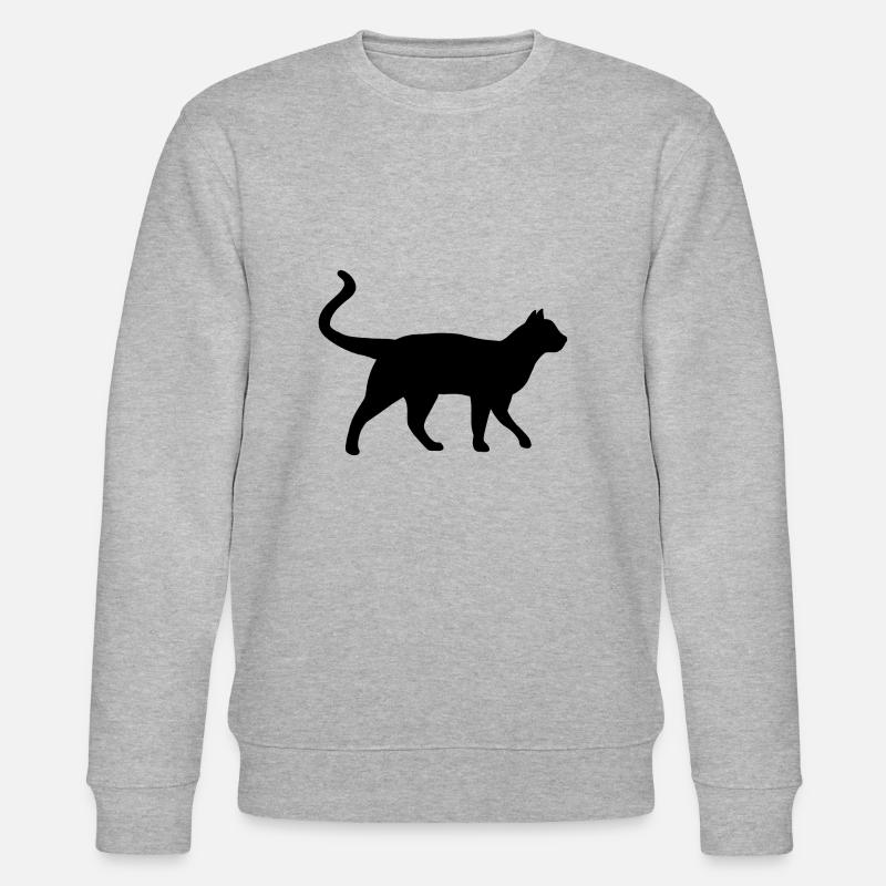 Katze - Stanley/Stella Unisex Bio-Sweatshirt CHANGER  - Grau meliert