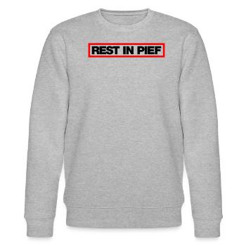 REST IN PIEF (R.I.P.) - Stanley/Stella Unisex Bio-Sweatshirt CHANGER  - Grau meliert - Vorne - Nik (191cm) & Marisol (170cm)
