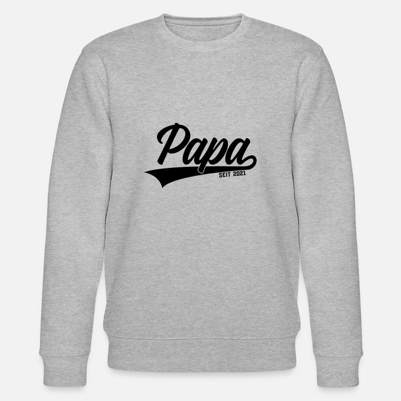 PAPA SEIT 2021 - Stanley/Stella Unisex Bio-Sweatshirt CHANGER  - Grau meliert