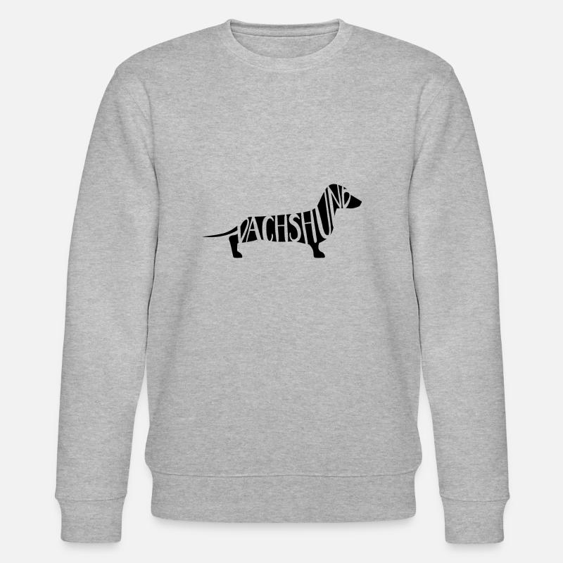 Dackel Dachshund - schwarz - Stanley/Stella Unisex Bio-Sweatshirt CHANGER  - Grau meliert