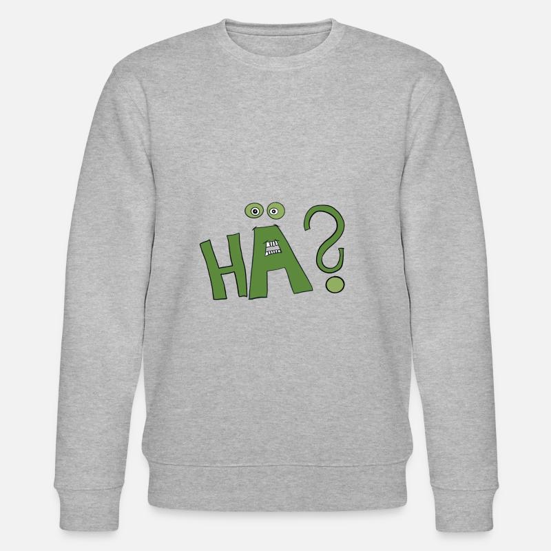 Hä? - Stanley/Stella Unisex Bio-Sweatshirt CHANGER  - Grau meliert
