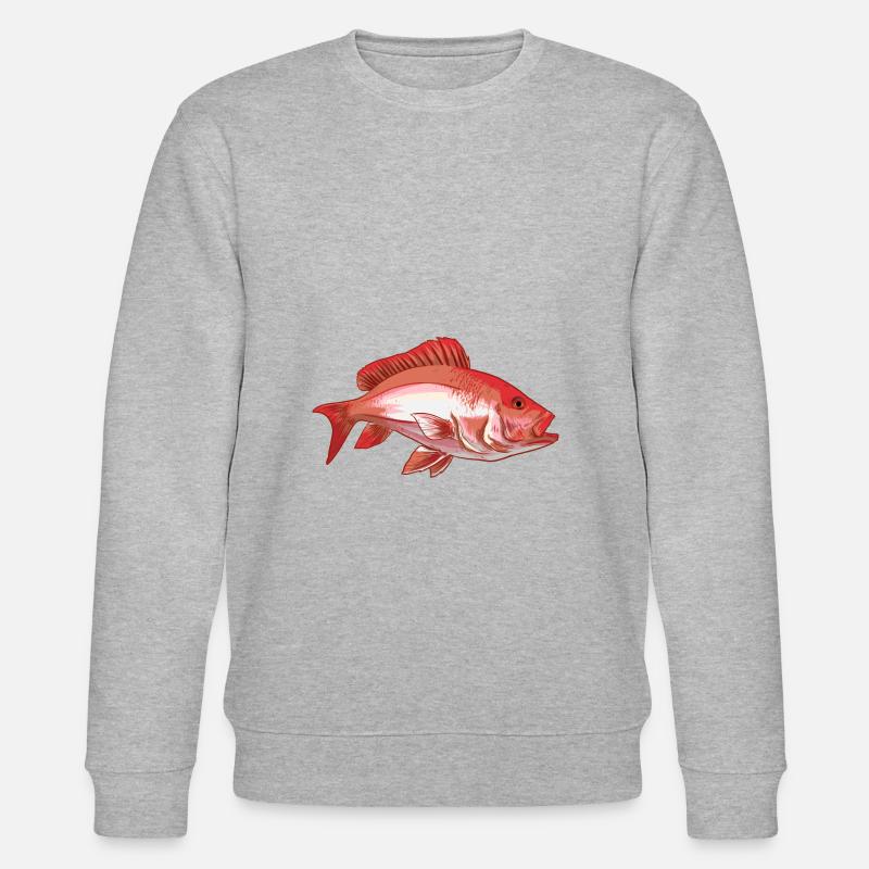 Red Snapper Fisch - Stanley/Stella Unisex Bio-Sweatshirt CHANGER  - Grau meliert