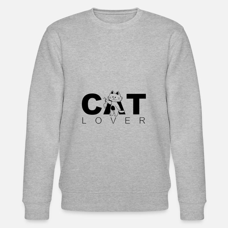 Cat Lover - Stanley/Stella Unisex Bio-Sweatshirt CHANGER  - Grau meliert