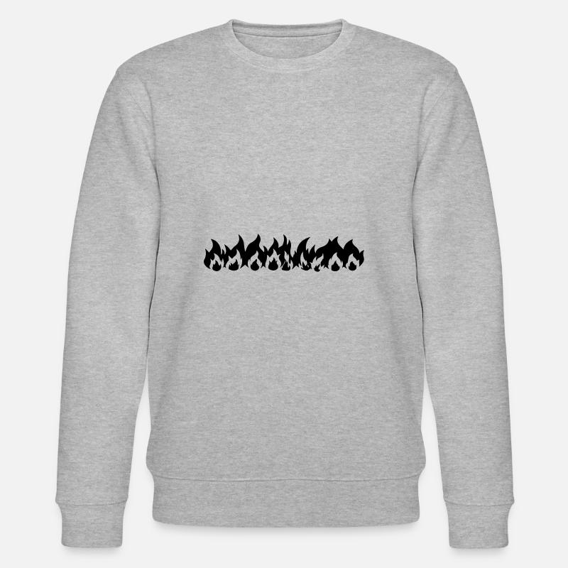 Flammenreihe / Firerow - Stanley/Stella Unisex Bio-Sweatshirt CHANGER  - Grau meliert
