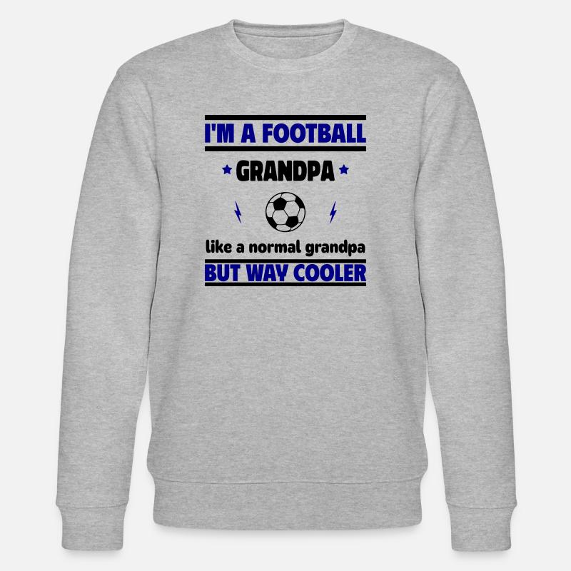 Ich bin ein Fußball-Opa - Stanley/Stella Unisex Bio-Sweatshirt CHANGER - Grau meliert