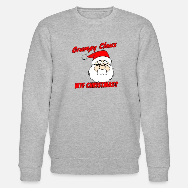 Grumpy Claus - Stanley/Stella CHANGER Unisex Organic Sweatshirt - heather grey