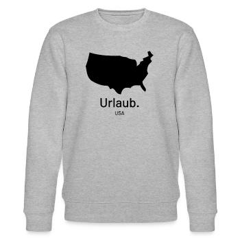 USA. Urlaub. Vereinigte Staaten von Amerika. - Stanley/Stella Unisex Bio-Sweatshirt CHANGER  - Grau meliert - Vorne - Nik (191cm) & Marisol (170cm)