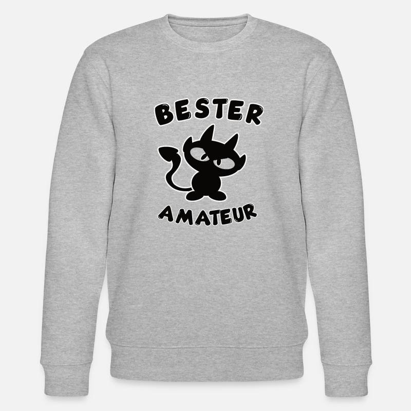 cooles bester Amateur Design - Stanley/Stella Unisex Bio-Sweatshirt CHANGER  - Grau meliert
