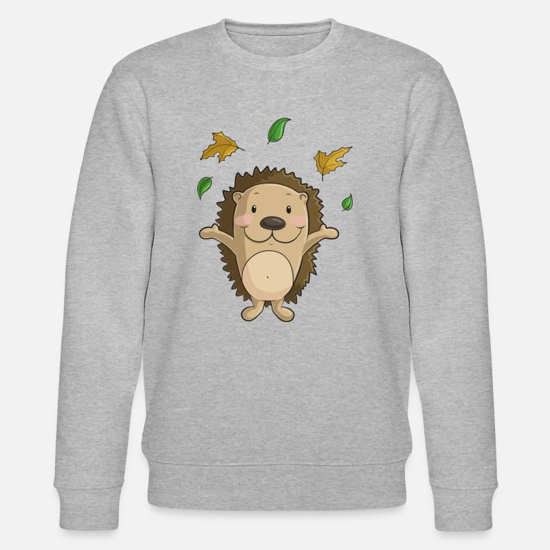 Igel Comic - Stanley/Stella Unisex Bio-Sweatshirt CHANGER  - Grau meliert